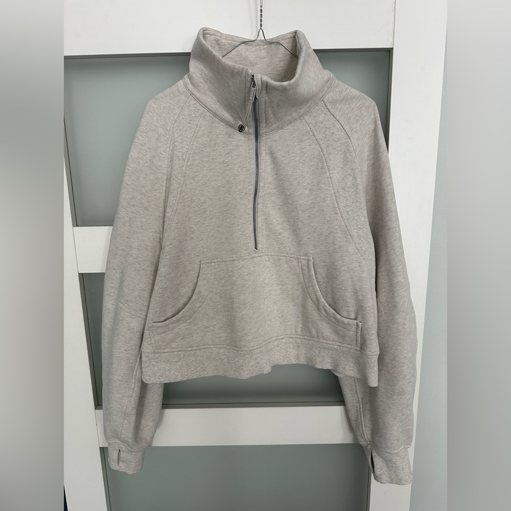 Scuba Oversized Funnel Neck half zip